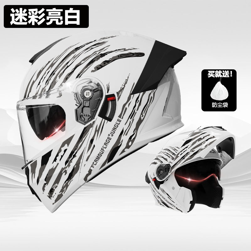 casco de motocicleta premium con doble visor