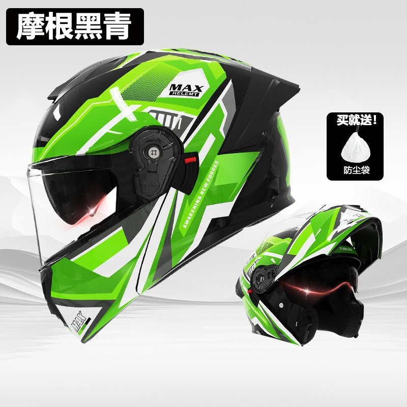 casco de motocicleta premium con doble visor