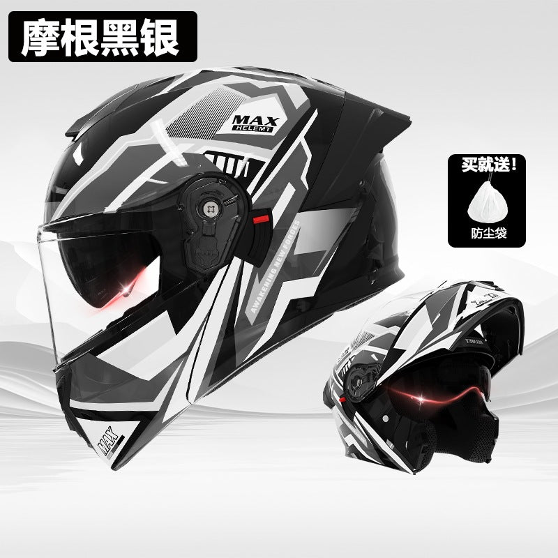 casco de motocicleta premium con doble visor