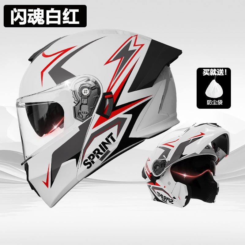 casco de motocicleta premium con doble visor