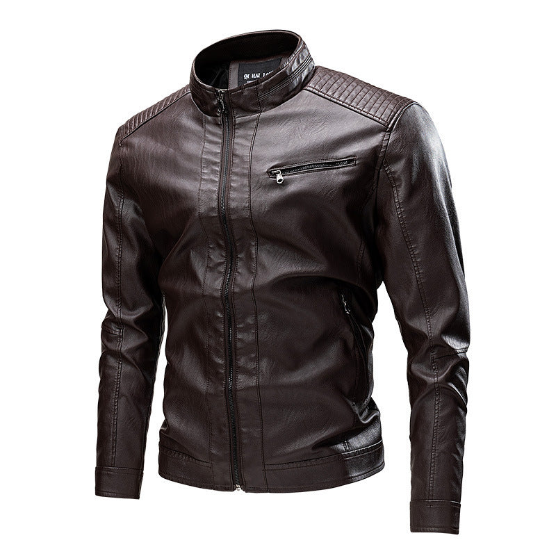 chamarra de piel sintetica  estilo urbano para moto