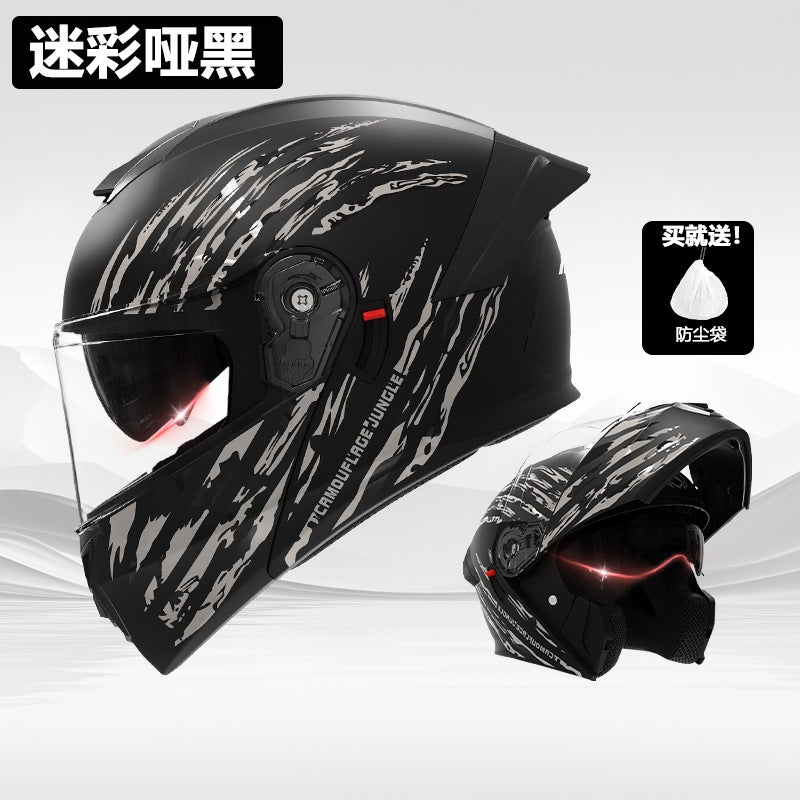 casco de motocicleta premium con doble visor