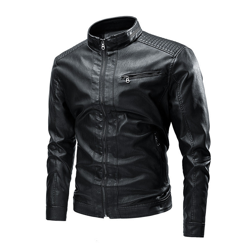 chamarra de piel sintetica  estilo urbano para moto