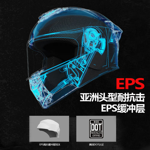 casco de motocicleta premium con doble visor