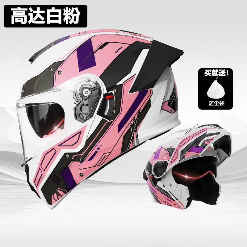 casco de motocicleta premium con doble visor