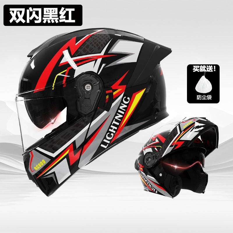 casco de motocicleta premium con doble visor