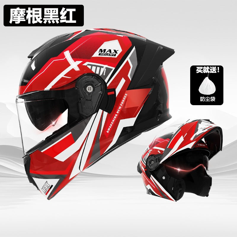 casco de motocicleta premium con doble visor