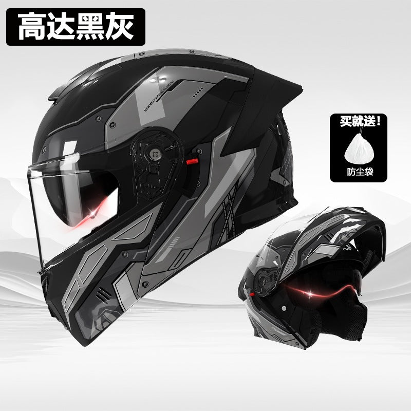 casco de motocicleta premium con doble visor