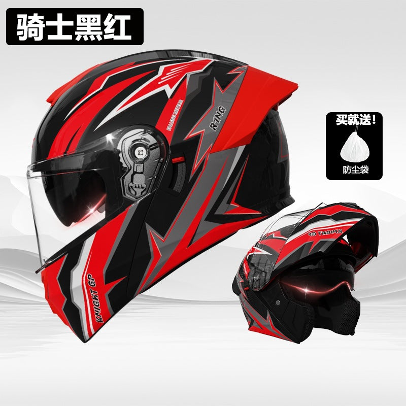 casco de motocicleta premium con doble visor
