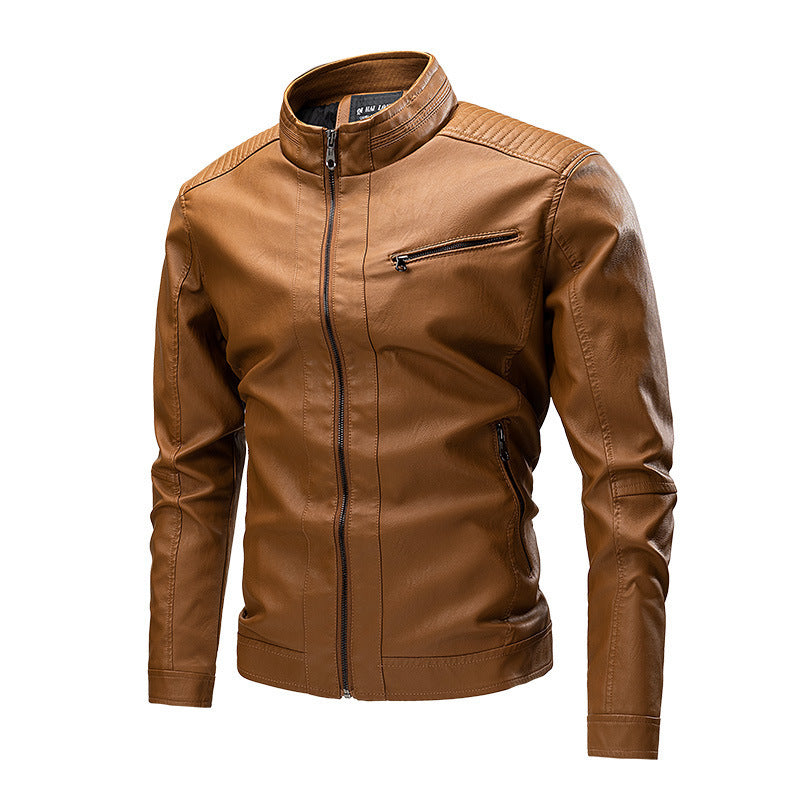 chamarra de piel sintetica  estilo urbano para moto