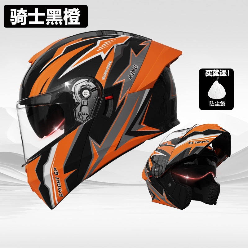casco de motocicleta premium con doble visor