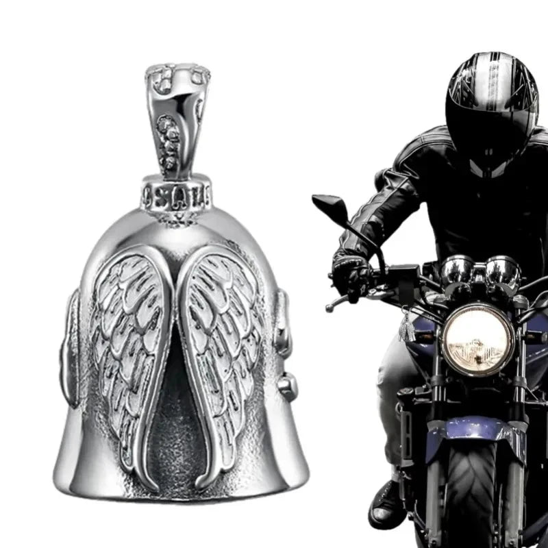 campana de la suerte para motociclista angel guardian  accesorio portatil  para moto y bicicleta  regalo para moteros