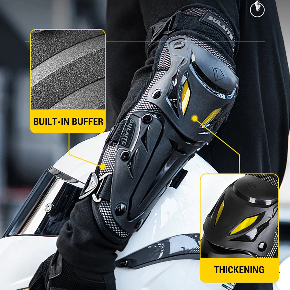 COMBO DE RODILLERAS Y CODERAS PARA MOTOCICLETA , EQUIPO DE PROTECCION PARA RODILLAS AL AIRE LIBRE VENTILA PARA LAS 4 ESTACIONES