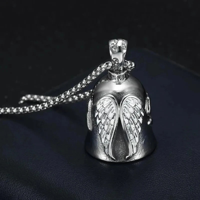 campana de la suerte para motociclista angel guardian  accesorio portatil  para moto y bicicleta  regalo para moteros