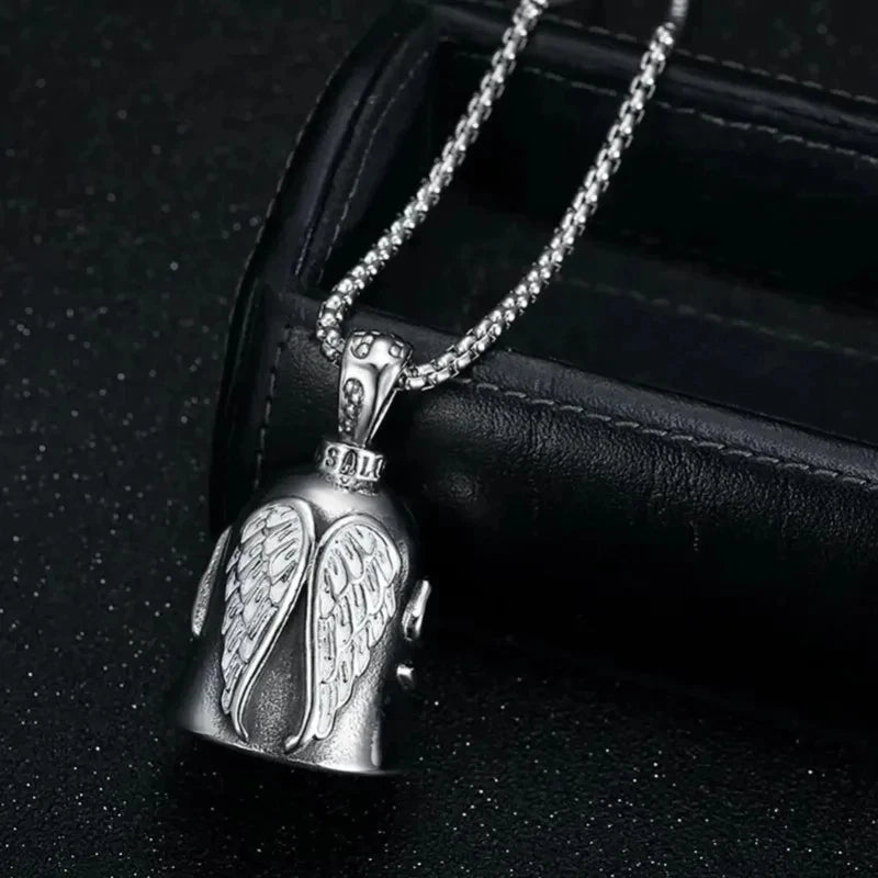 campana de la suerte para motociclista angel guardian  accesorio portatil  para moto y bicicleta  regalo para moteros