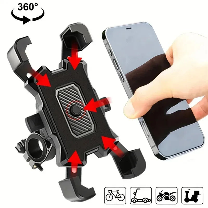 SOPORTE DE TELEFONO PARA MOTO SOPORTE AJUSTABLE CLIP DE GPS GIRATORIO DE 360