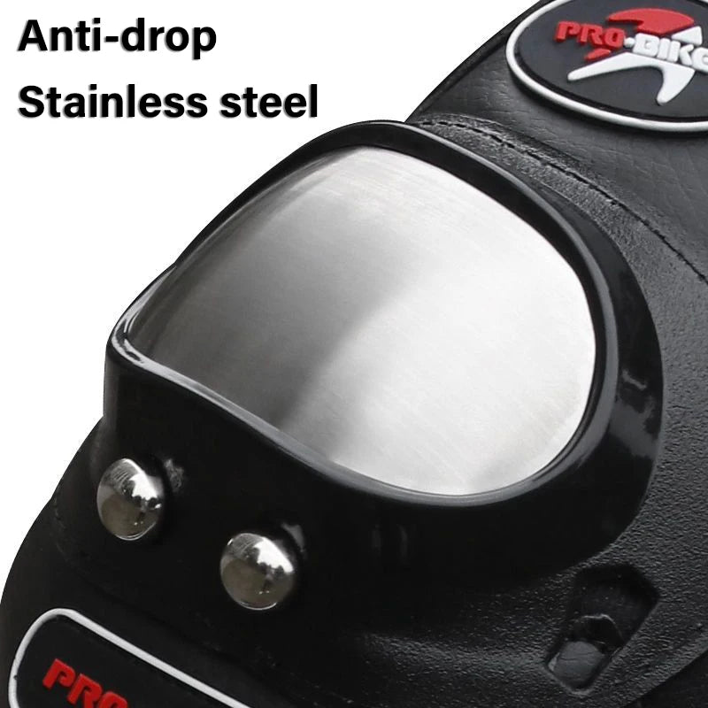 RODILLERA DE MOTOCICLETA DE ACERO INOXIDABLE ,CODERAS Y RODILLERAS PARA MOTO  EQUIPO DE PROTECCION PARA CARRERAS DE MOTOCROSS ,KIT DE PROTECTORES