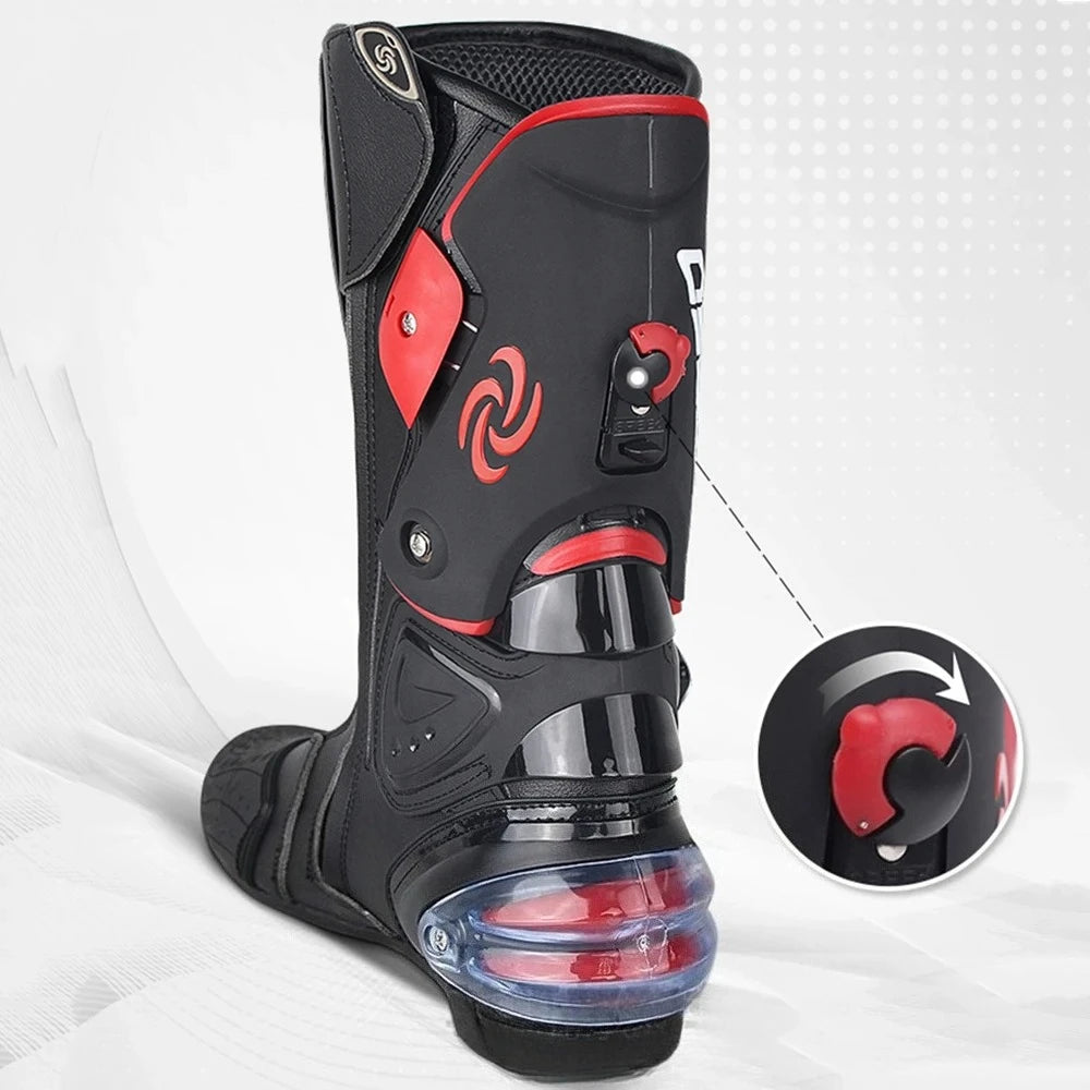 botas de motocicleta Riding tribe para hombre ,Botas de carreras de motocross ,Zapatos de motopara proteger a los motociclistas ,Botas de moto B1001 B1002