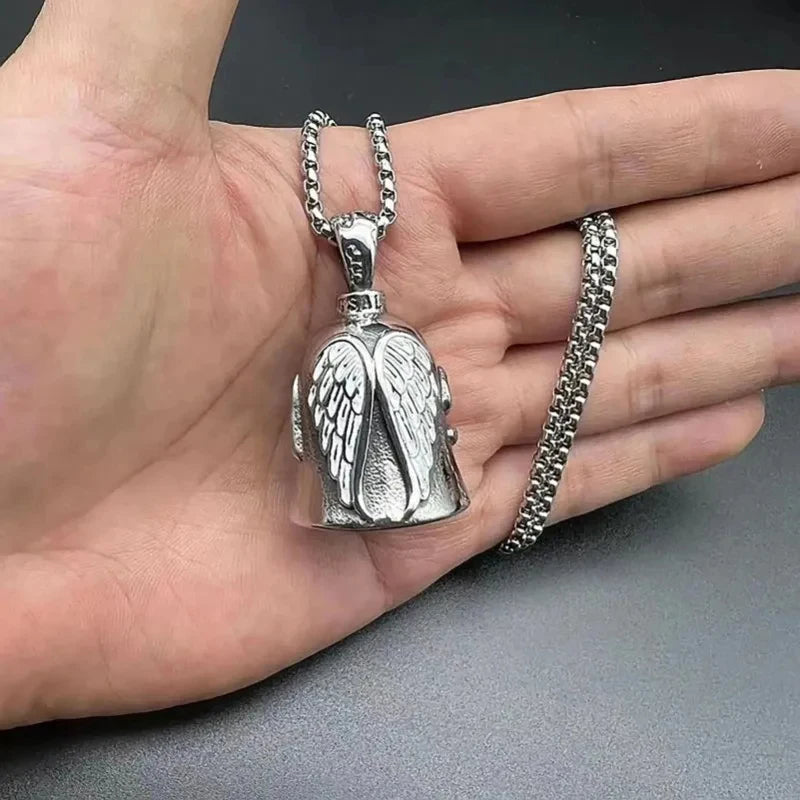 campana de la suerte para motociclista angel guardian  accesorio portatil  para moto y bicicleta  regalo para moteros