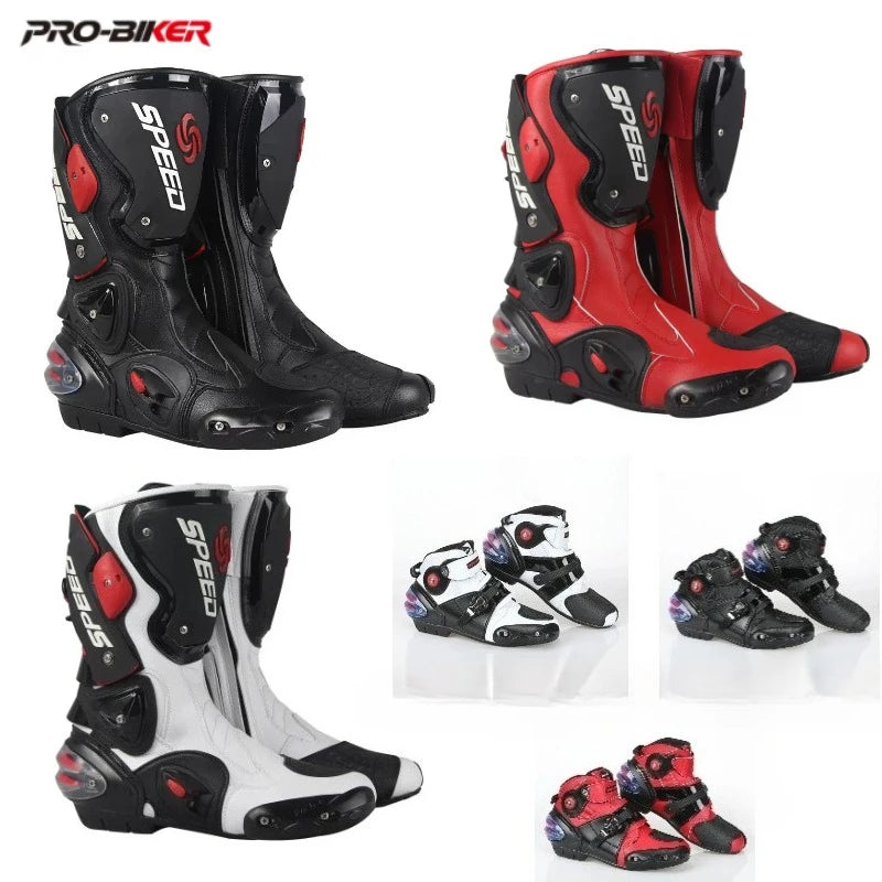 botas de motocicleta Riding tribe para hombre ,Botas de carreras de motocross ,Zapatos de motopara proteger a los motociclistas ,Botas de moto B1001 B1002