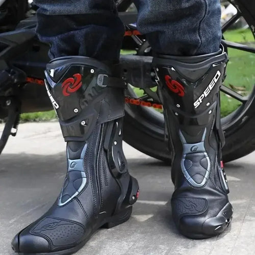 BOTAS DE MOTOCICLETA  PRO-BIKER IMPERMEABLES ,BOTAS DE CARRERAS DE TODAS LAS TEMPORADAS , BOTAS ANTIDESLIZANTES   E IMPERMEABLES DE TODO TERRENO PARA HOMBRE Y MUJER B1008