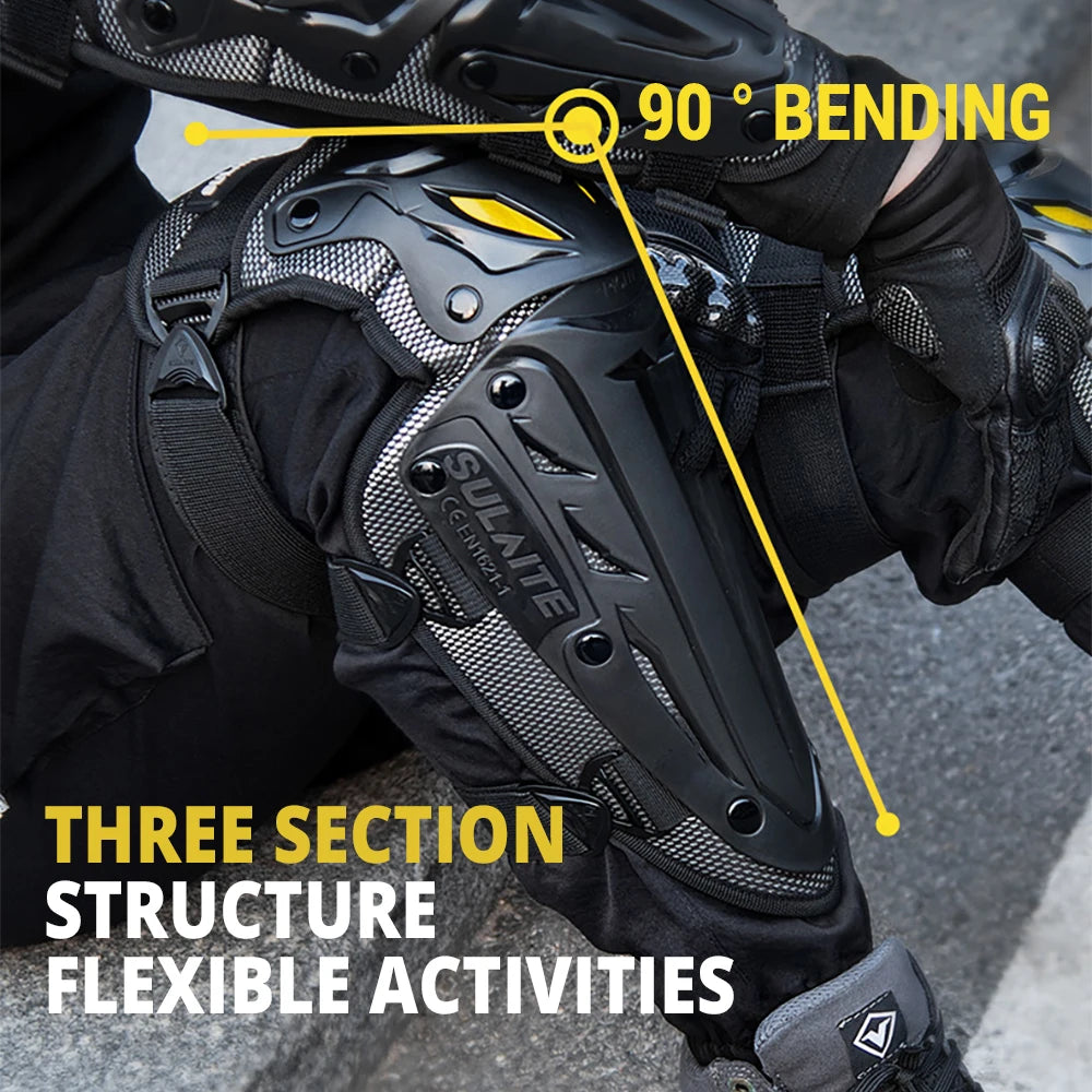COMBO DE RODILLERAS Y CODERAS PARA MOTOCICLETA , EQUIPO DE PROTECCION PARA RODILLAS AL AIRE LIBRE VENTILA PARA LAS 4 ESTACIONES