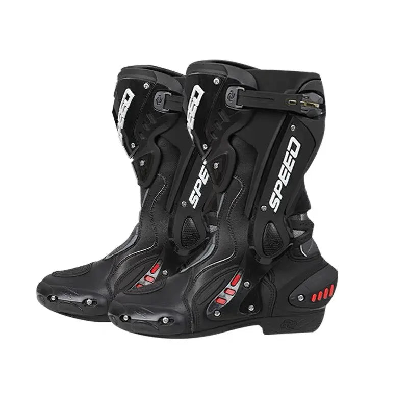 BOTAS DE MOTOCICLETA  PRO-BIKER IMPERMEABLES ,BOTAS DE CARRERAS DE TODAS LAS TEMPORADAS , BOTAS ANTIDESLIZANTES   E IMPERMEABLES DE TODO TERRENO PARA HOMBRE Y MUJER B1008